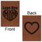 Love You Mom Leatherette Journals - Large - Double Sided - Front & Back View