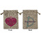 Love You Mom Medium Burlap Gift Bag - Front and Back