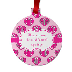 Love You Mom Metal Ball Ornament - Double Sided