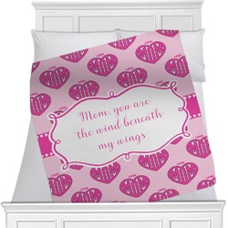 Love You Mom Minky Blanket - Toddler / Throw - 60"x50" - Single Sided