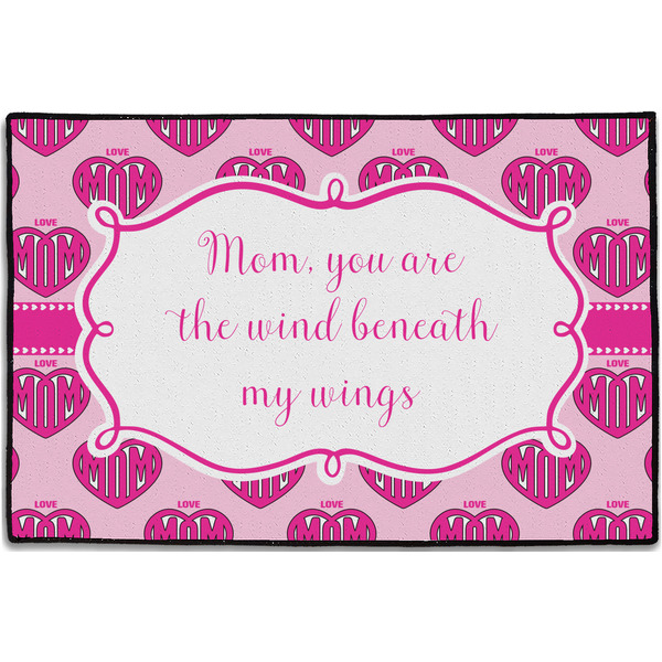 Custom Love You Mom Door Mat - 36"x24"