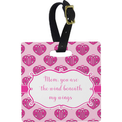 Love You Mom Plastic Luggage Tag - Square