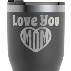 Love You Mom RTIC Tumbler - Black - Engraved Front