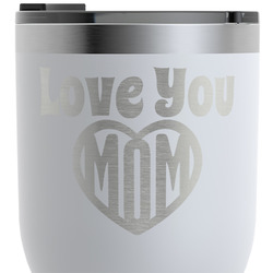 Love You Mom RTIC Tumbler - White - Engraved Front & Back