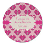 Love You Mom Round Linen Placemat - Single Sided