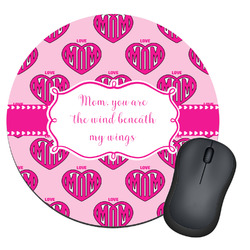 Love You Mom Round Mouse Pad