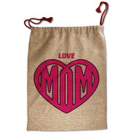 Love You Mom Santa Sack - Front