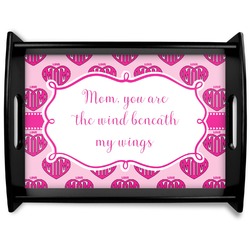 Love You Mom Black Wooden Tray - Large