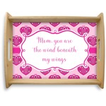 Love You Mom Natural Wooden Tray - Large