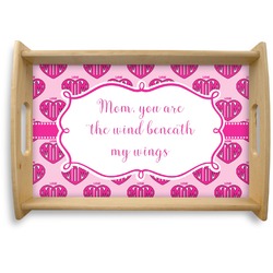 Love You Mom Natural Wooden Tray - Small