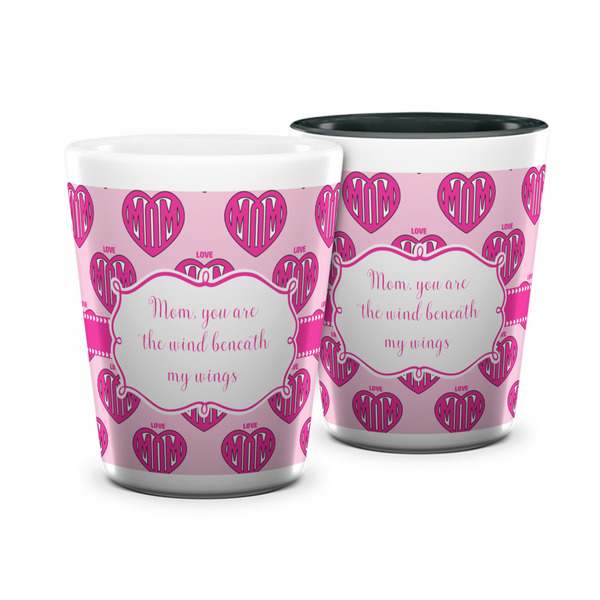 Custom Love You Mom Ceramic Shot Glass - 1.5 oz