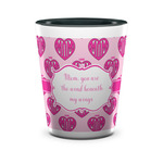 Love You Mom Ceramic Shot Glass - 1.5 oz - Two Tone - Single