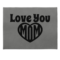 Love You Mom Small Gift Box w/ Engraved Leather Lid