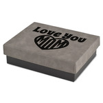 Love You Mom Small Gift Box w/ Engraved Leather Lid