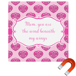 Love You Mom Square Car Magnet - 10"