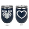 Love You Mom Stainless Wine Tumblers - Navy - Double Sided - Approval