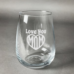 Love You Mom Stemless Wine Glass (Single)