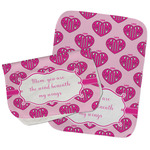 Love You Mom Burp Cloths - Fleece - Set of 2