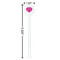 Love You Mom White Plastic 5.5" Stir Stick - Round - Dimensions