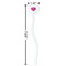 Love You Mom White Plastic 7" Stir Stick - Oval - Dimensions