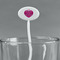 Love You Mom White Plastic 7" Stir Stick - Oval - Main