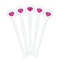 Love You Mom White Plastic 7" Stir Stick - Round - Fan View