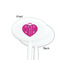 Love You Mom White Plastic 7" Stir Stick - Single Sided - Oval - Front & Back