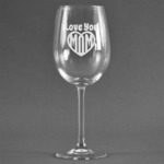 Love You Mom Wine Glass (Single)