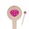 Love You Mom Wooden 4" Food Pick - Round - Closeup