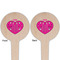 Love You Mom Wooden 4" Food Pick - Round - Double Sided - Front & Back