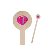 Love You Mom 7.5" Round Wooden Stir Sticks - Single Sided