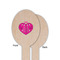 Love You Mom Wooden Food Pick - Oval - Single Sided - Front & Back