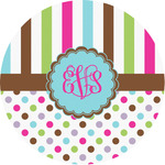 Stripes & Dots Multipurpose Round Labels - 1" (Personalized)