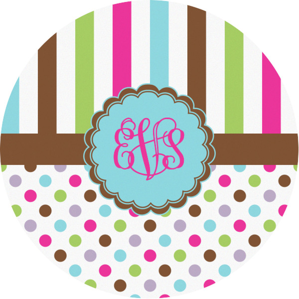 Custom Stripes & Dots Multipurpose Round Labels - 1" (Personalized)