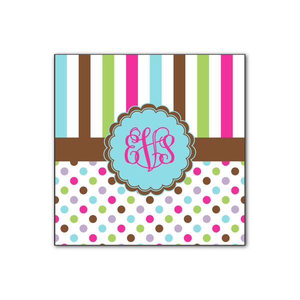 Custom Stripes & Dots Wood Print - 12x12 (Personalized)