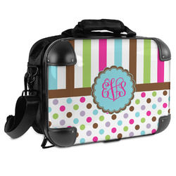 Stripes & Dots Hard Shell Briefcase (Personalized)