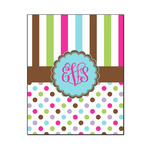 Stripes & Dots Wood Print - 16x20 (Personalized)