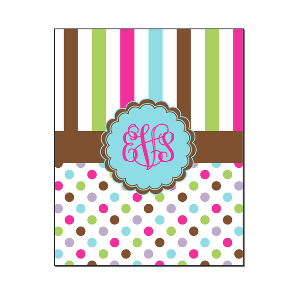 Custom Stripes & Dots Wood Print - 16x20 (Personalized)