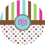 Stripes & Dots Multipurpose Round Labels - 2" (Personalized)