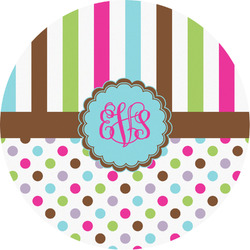 Stripes & Dots Multipurpose Round Labels - 2" (Personalized)