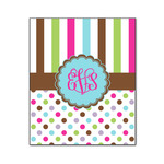 Stripes & Dots Wood Print - 20x24 (Personalized)