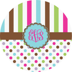 Stripes & Dots Multipurpose Round Labels - 3" (Personalized)