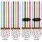 Stripes & Dots Adult Crew Socks - Double Pair - Front and Back - Apvl