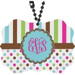 Stripes & Dots Rear View Mirror Decor (Personalized)