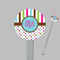 Stripes & Dots Clear Plastic 7" Stir Stick - Round - Closeup