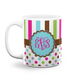 Stripes & Dots Coffee Mug (Personalized)