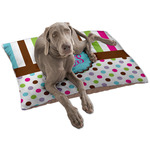 Stripes & Dots Dog Bed - Large w/ Monogram