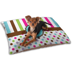 Stripes & Dots Dog Bed - Small w/ Monogram