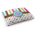 Stripes & Dots Dog Bed - Medium w/ Monogram