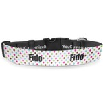 Stripes & Dots Deluxe Dog Collar - Small (8.5" to 12.5") (Personalized)